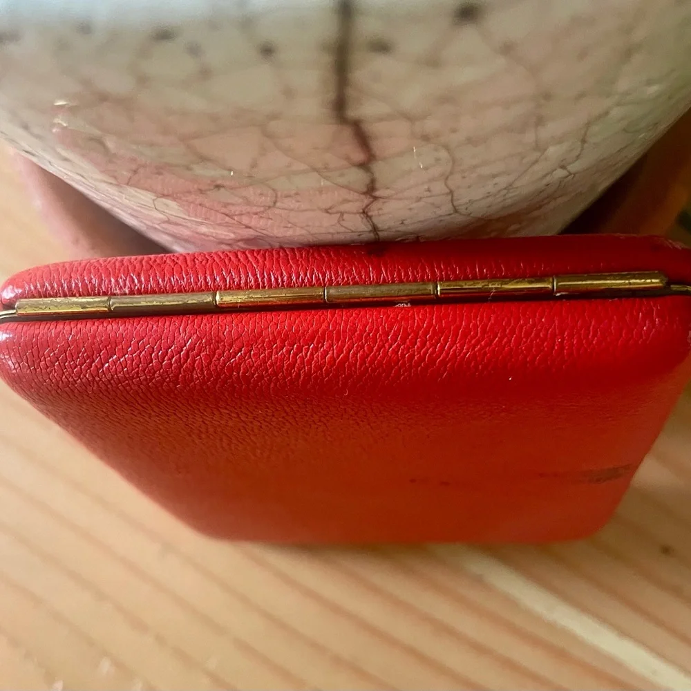 dunhill wallet card cigarette red leather case germany‎ collectible unisex